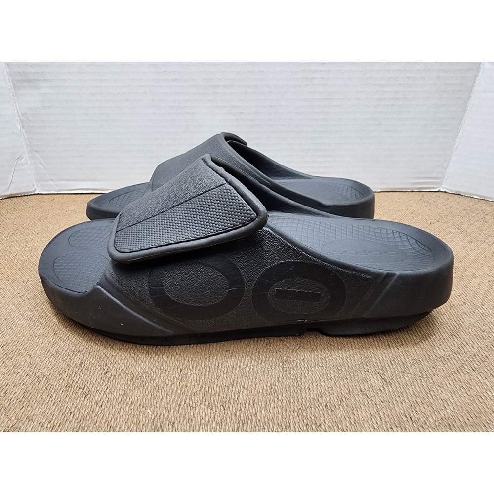 OOFOS Ooahh Sport Flex Slide Sandal Black Men 4 Women 6